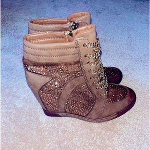 Bling-detailed “Y2K” style sneaker-boots